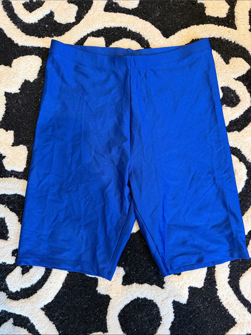 Forever 21 Electric Blue Shiny Bike Shorts. Size M